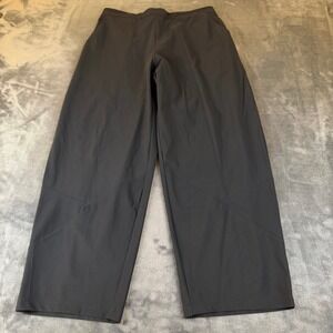 JASON‎ Black Wide Leg Crop Pants Relaxed Fit Lounge Made In USA Womens Small